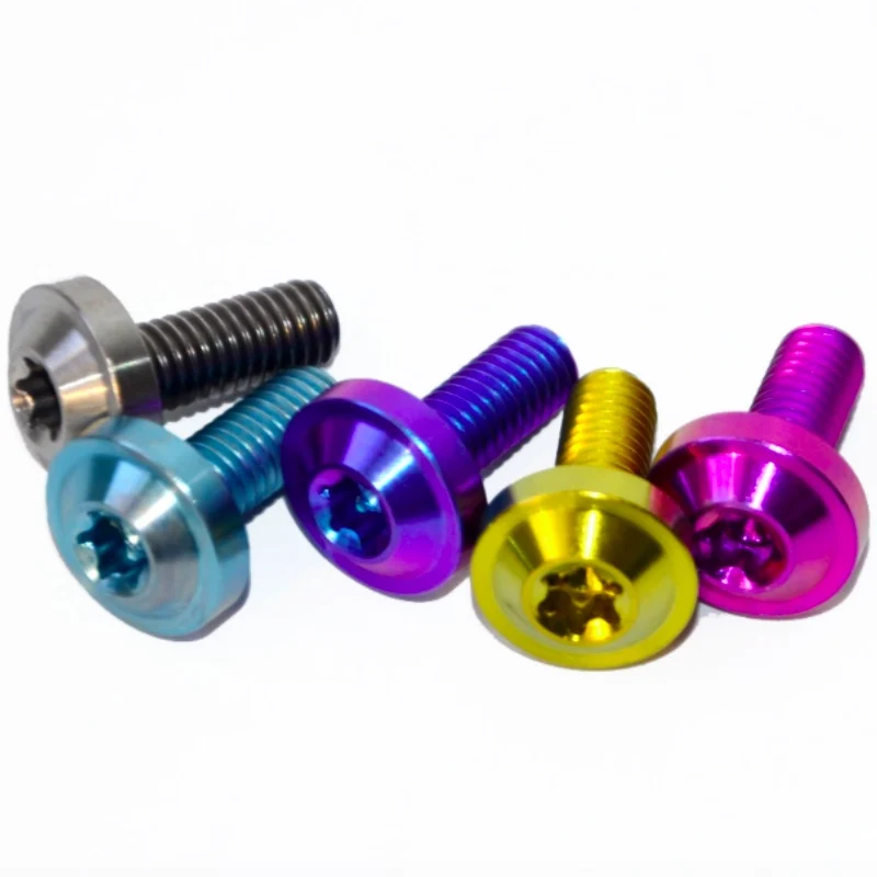 Titanium Dome Head Bolt M6 x (1.00mm) x 40mm Full Thread titanium bolt colorful