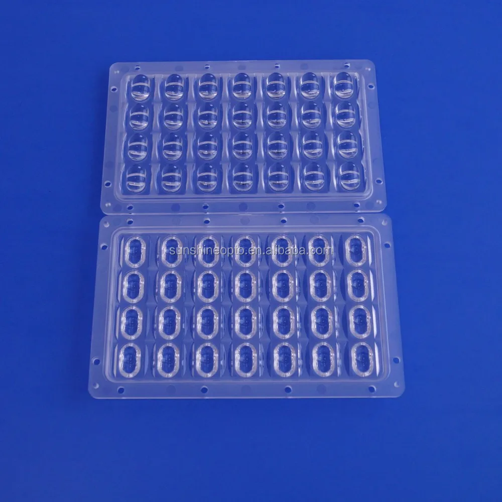 LED Lens 4x7 Street Light Array Lens 70x140 degree For Outdoor Lights