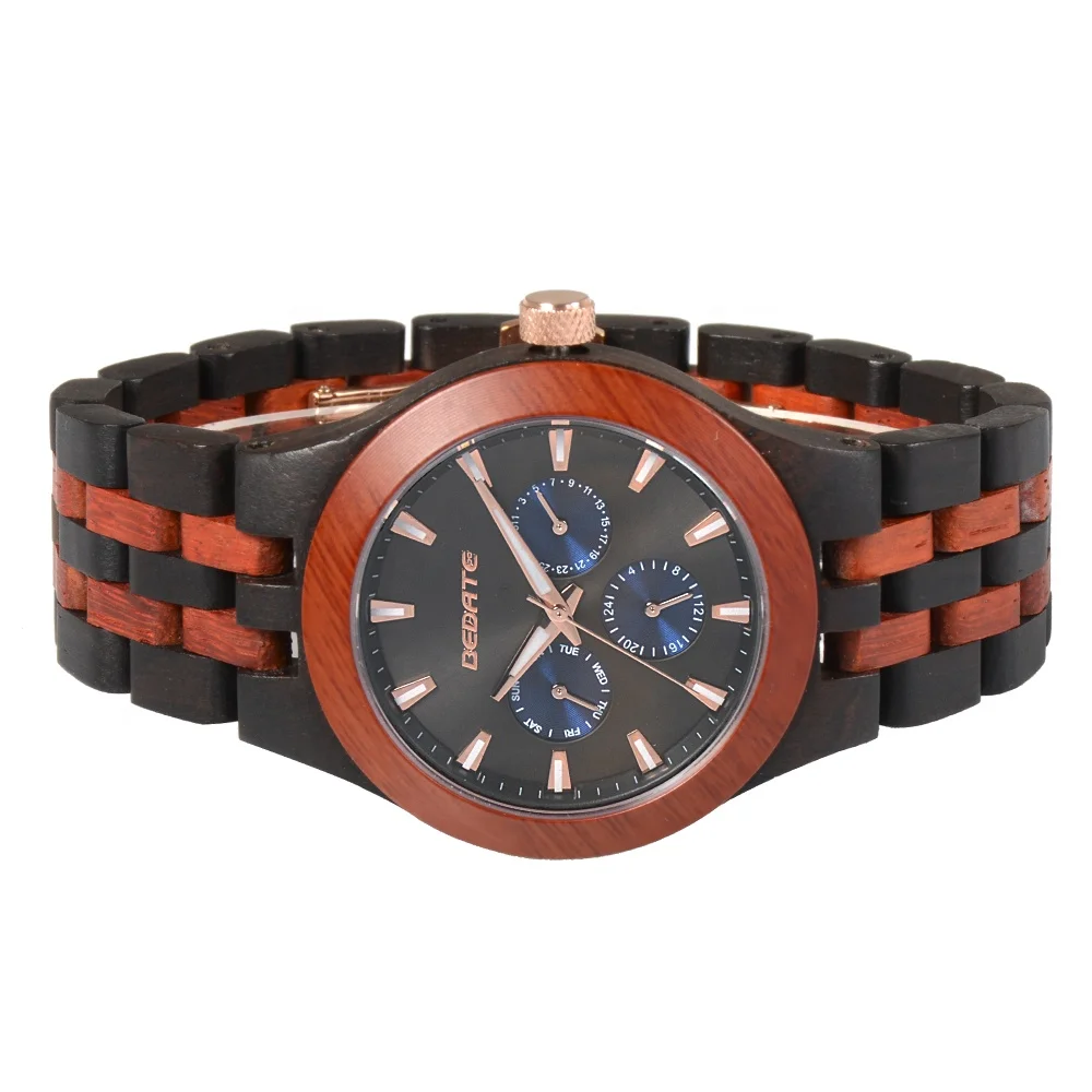 BEWELL watch store online sale luxury watch dropshipping wood watch men with luxury wooden wristwatch boxes