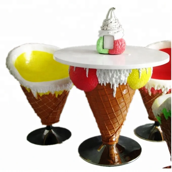 Обеденный стол из стекловолокна для мороженого