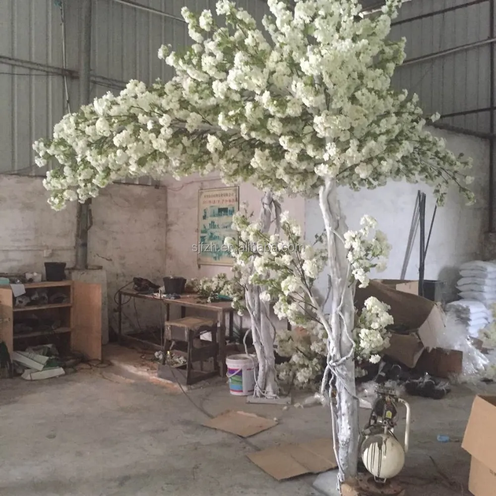 Wholesale high quality wedding decorations artificial cherry tree, fake cherry tree decoration plastic cherry blossom tree