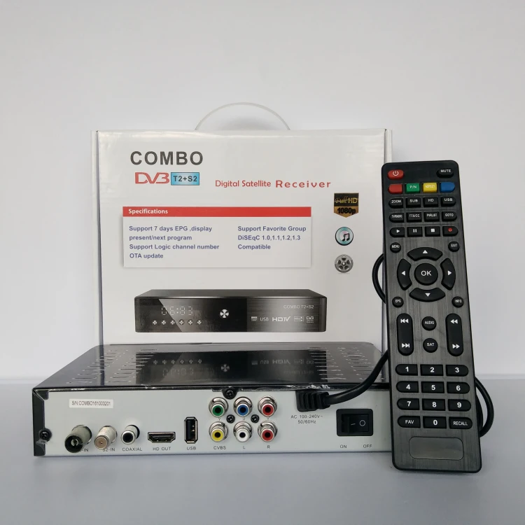 Satellite Box DVB-S2 DVB-T2 Combo with Chipset Montage Set-Top-Box Combo DVB-T2+S2