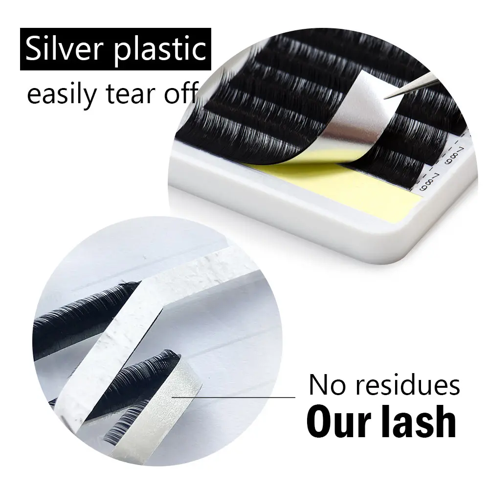 private label own brand volume eyelash extension easy fan lash individual mink lashes 0.03 blooming eyelash extension