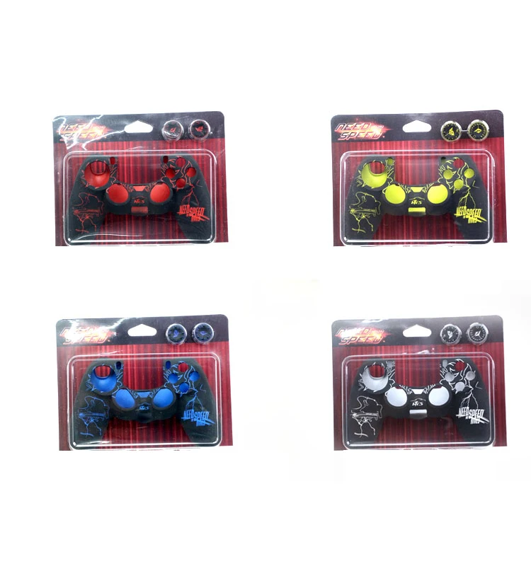 PS4 Controller Wireless Joystick Pattern Skin Cover Protective Silicone Color Case Soft Touch for Sony Playstation 4 Pro Slim