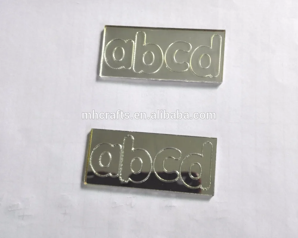 Fashion acrylic laser engraved round silver mirror double sided acrylic mirror sheet