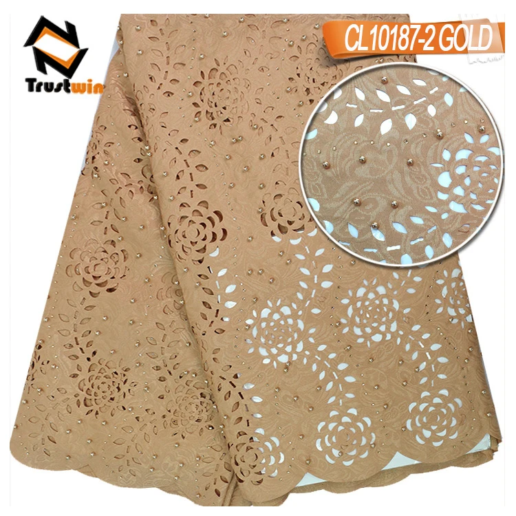 high quality wholesale net lace laser cut embroidery fabric for wedding