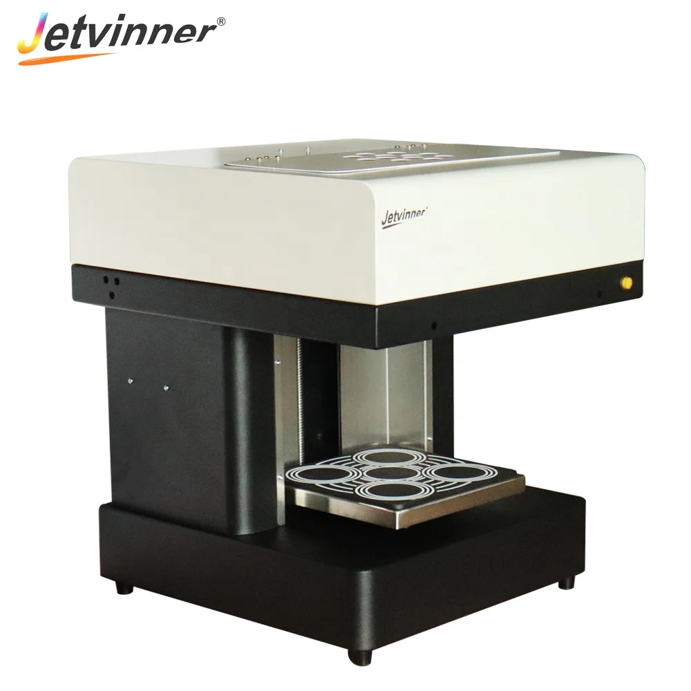 Jetvinner selfie coffee printer high quality 4 cups coffee art 3d food printer with edible ink set