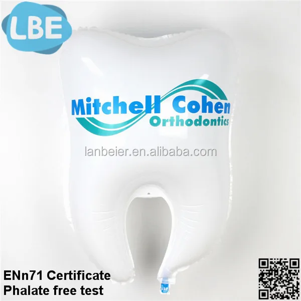 custom mylar balloon shape tooth shape