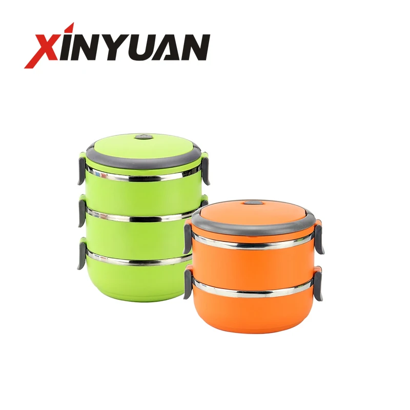 High quality food grade lunch box  stainless steel lunch box with 3 compartment bento lunch box