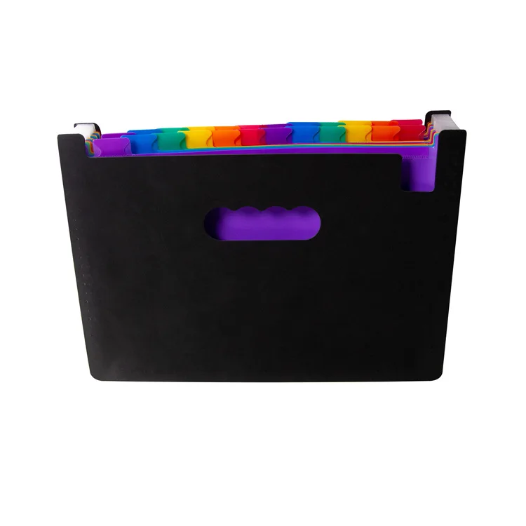 Large Plastic Rainbow Expandable File  Accordion A4 Document Folder