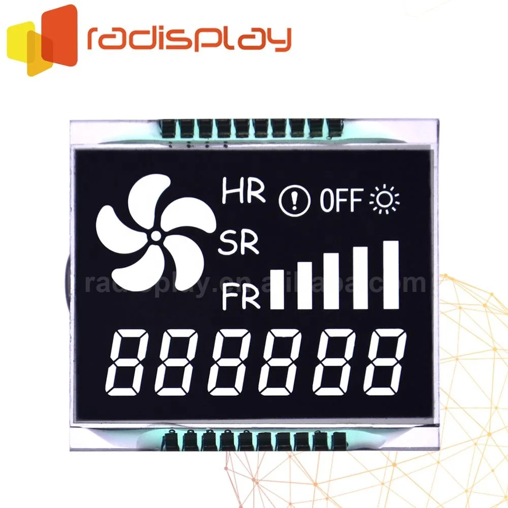 
7 segment Tn 6-Digits Temperature Lcd Display Module 