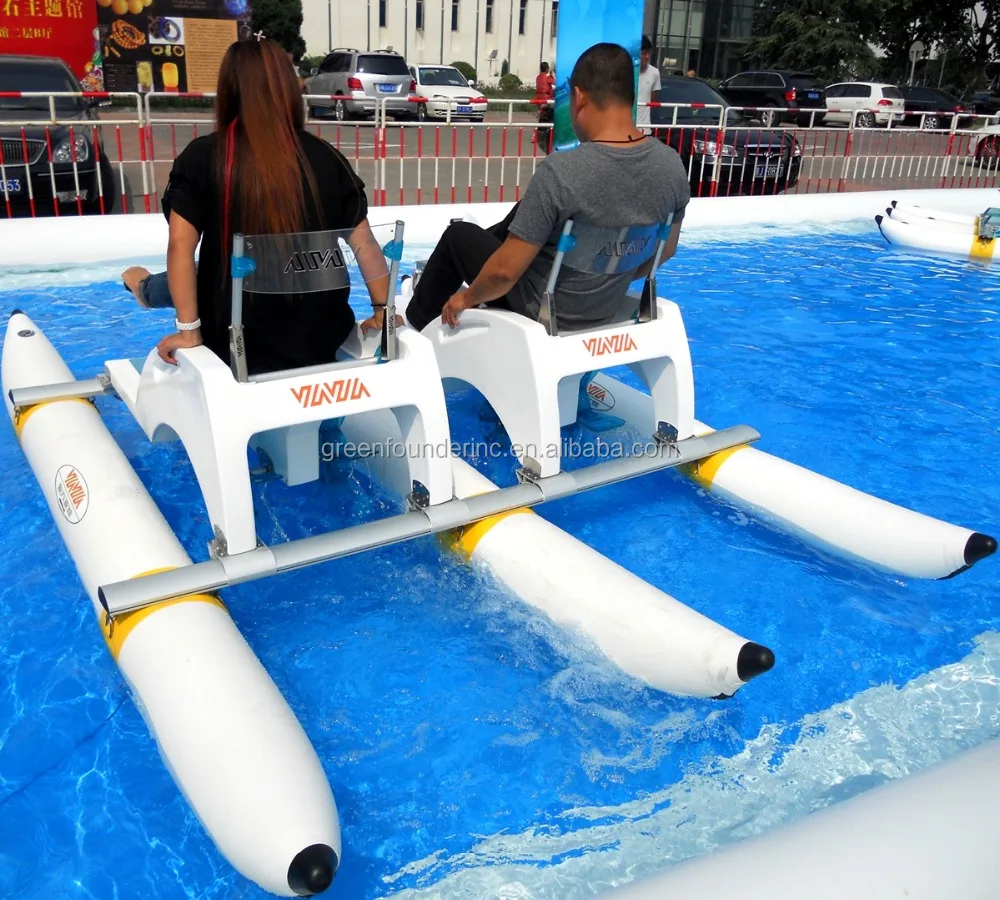 Fiberglass Seat Two Riders Pedal Boat Sea Bikes Fishing Pedal Boat for sale