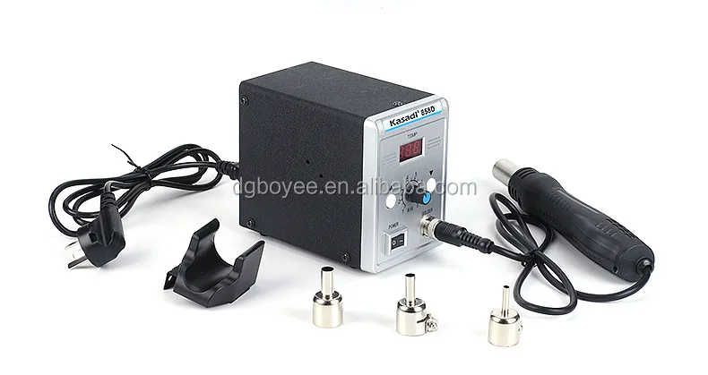 Factory LED Digital Heat Gun Desoldering Station With 3 Air nozzle  Hot Air Gun 858D Mobile phone repair tool