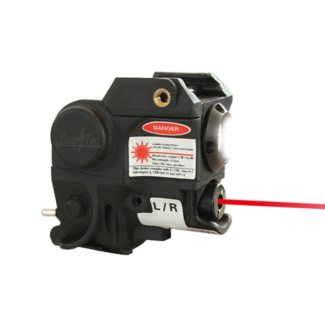 Subcompact red laser sight with flashlight combo