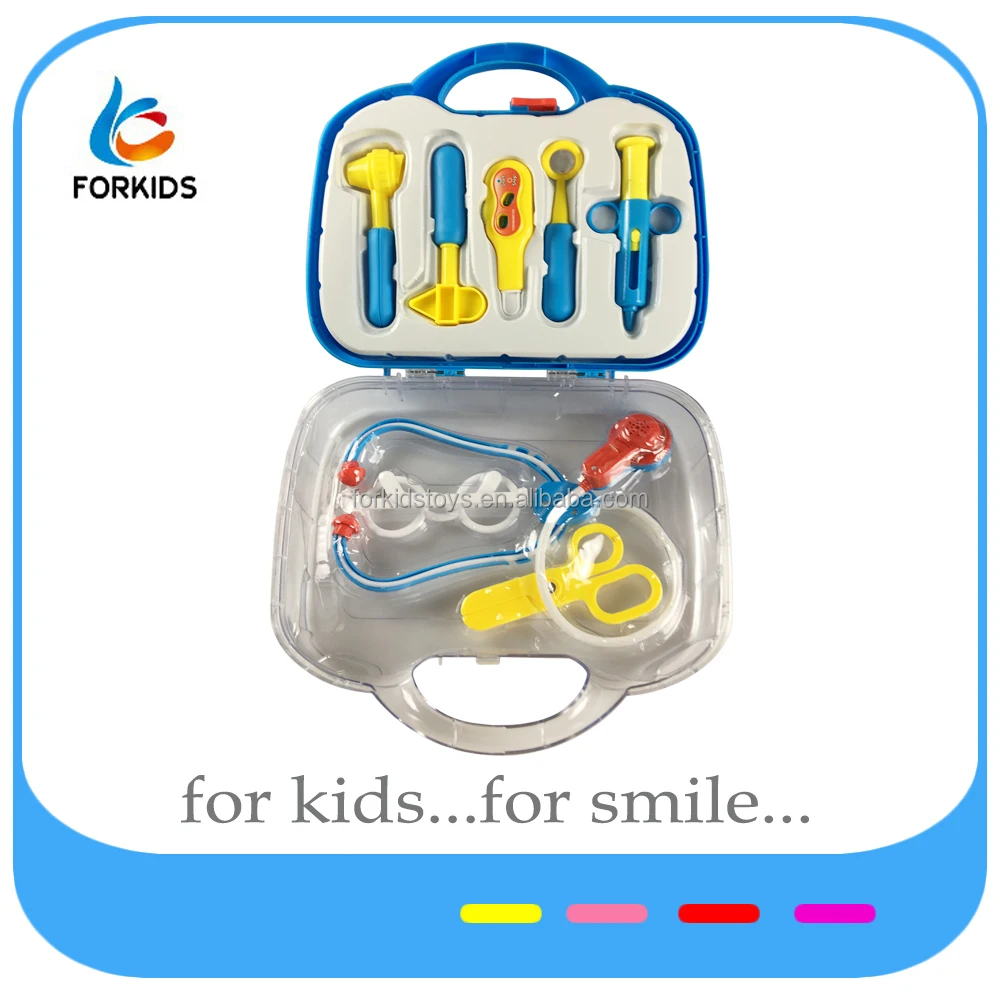 Funny hospital family doctor play set toys,plastic kids doctor kit for pretend and play game