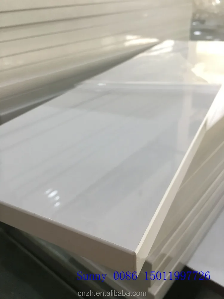 White Laminate Customized Glossy Acrylic Kitchen Cabinet
