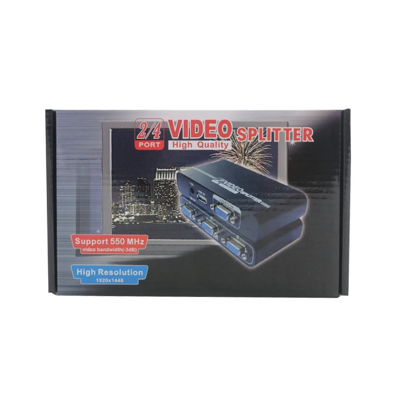 vga splitter switch 1 input 4 output 4 port high quality VGA-104A