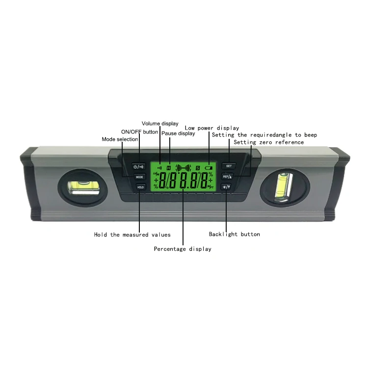 eOUTIL wholesale tool 12 inch 29.3 cm length digital Gauge torpedo electric level construction level protractor inclinometer