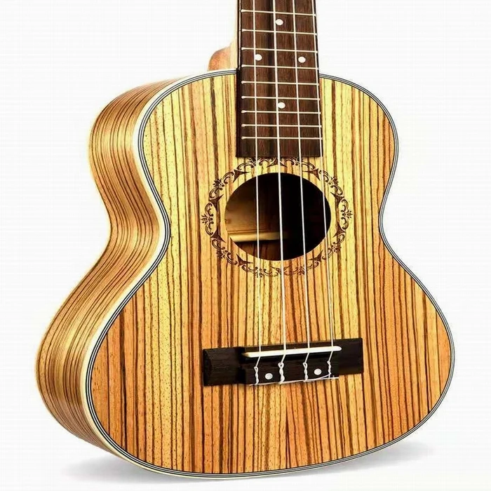 Family concert Fashion 23' Zebra wood Hawaii Ukulele Tenor 4 Strings Bass Guitar For Musical Stringed Instruments