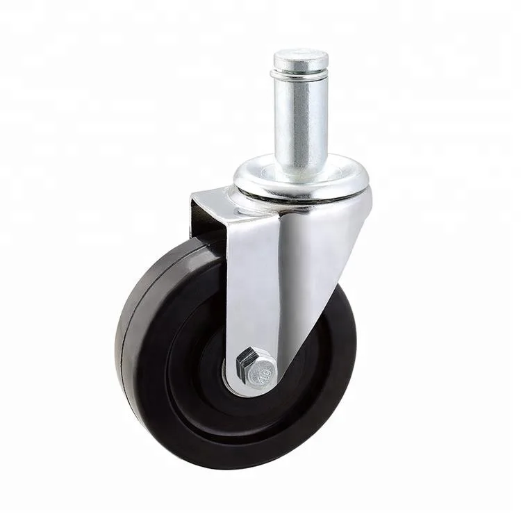 Рупорное кольцо ствола 5 дюймовый жесткий резиновое колесо для литья под давлением для шкафа