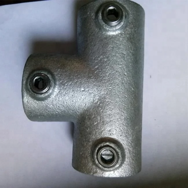 malleable iron combination socket tee and crossover key clamp pipe fittings