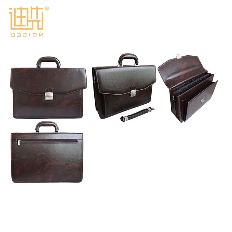 Hot men leather bag high quality men briefcase branded art cheap lawyer business genuine PU leather briefcase