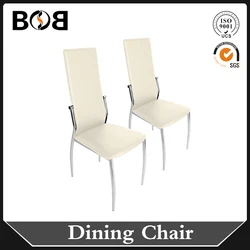 crocodile leather chromed frame dining chair/crocodile leather kitchen chairs