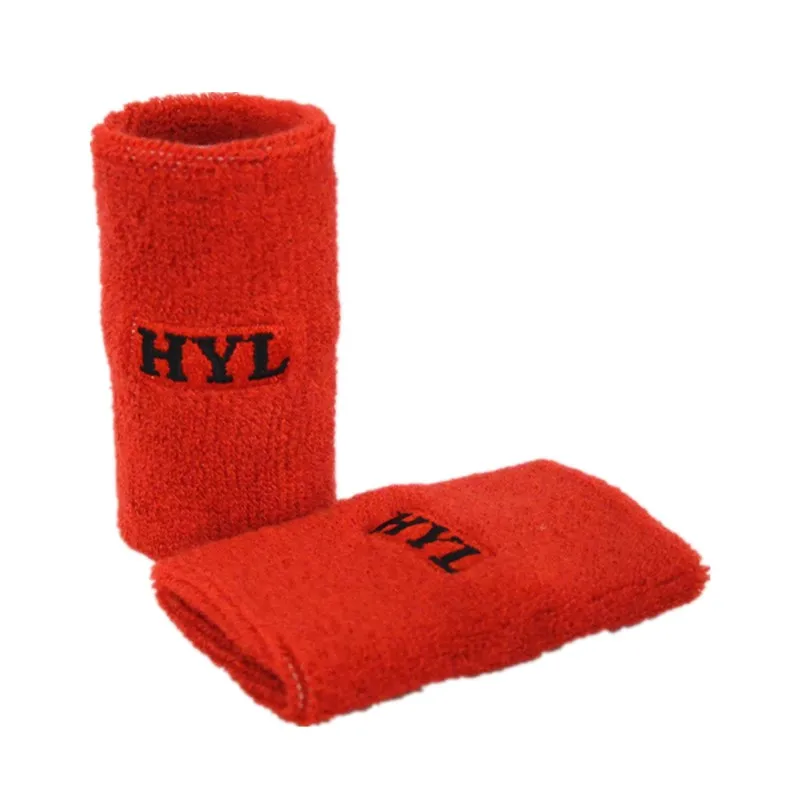 HYL-Towel sports elastic custom embroidery sweatband terry cotton wristband