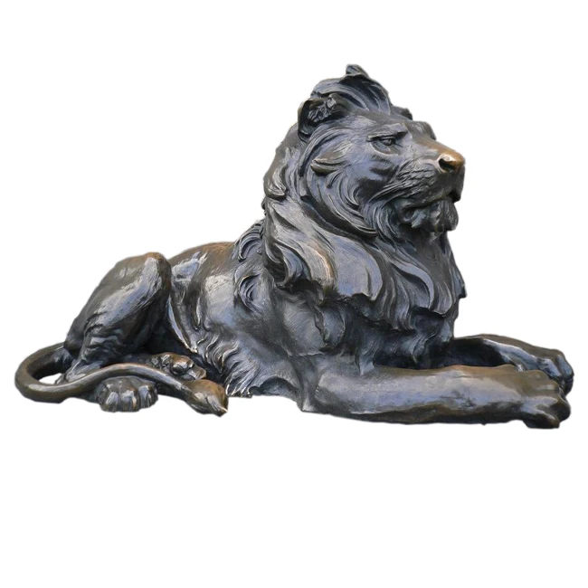 Лидер продаж, большая наружная Бронзовая статуя льва в натуральную величину, скульптура