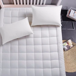 soild color soft king down and feather comfortable breathable mattress topper