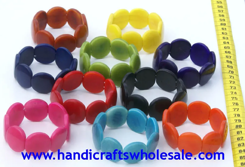 Цветные браслеты Tagua ручной работы ювелирные изделия и поделки из Эквадора