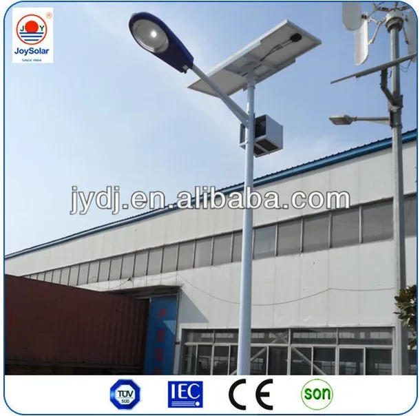 hot sale 5m 30w led solar street light with steel pole and controller and battery is 65 for 26 years manufacturer