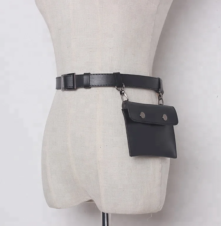 
2018 new fashion PU leather fancy packs waist belt hang bag for women 
