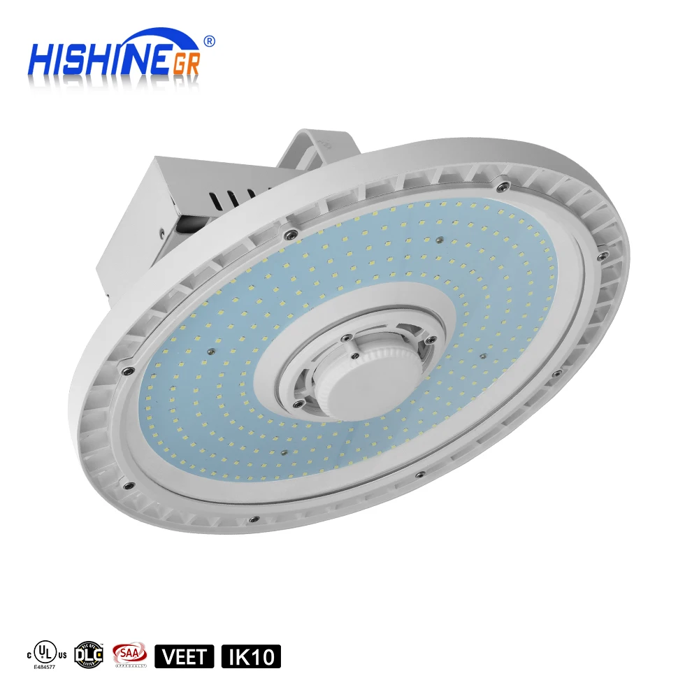 
2018 Hishine Lighting UL DLC Listed 150W 200W UFO High Bay Led Light 
