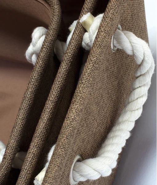 Foldable Jute PE Board Hard Storage Case for Clothes