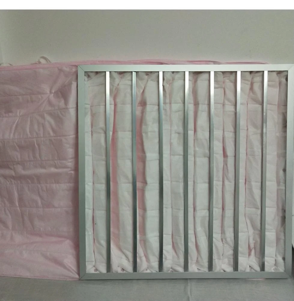 bank central air conditioning Panel filter Synthetic fiber 595x595x96mm for Air Handling Unit