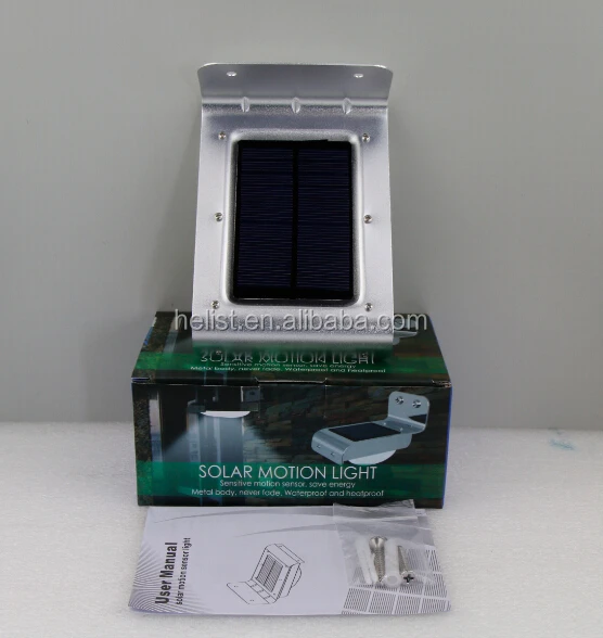 2016 Новый Тип LED Solar Датчик Движения Настенный Светильник с Литий-Ионный Аккумулятор