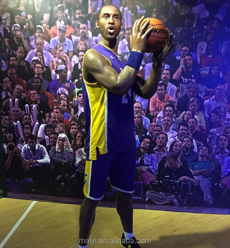 High Quality Human Sculpture Kobe Bryant Celebrity Wax Figures for Sale