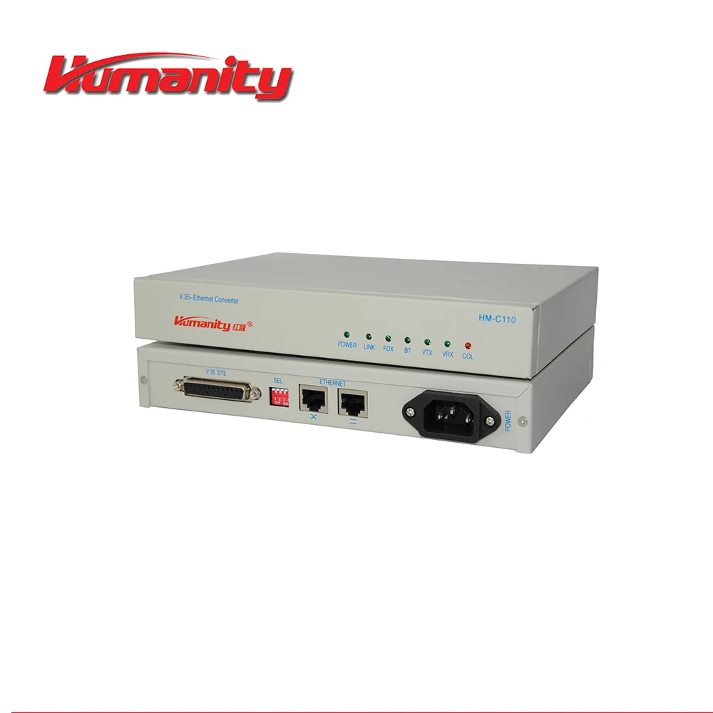 Ethernet over V3.5 solution HM-C110 Humanity V.35 to Ethernet Protocol Converter