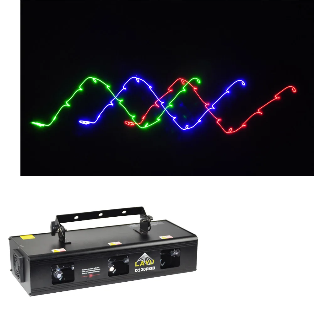 LAYU laser factory sale D320RGB 3 head DMX control stage show cool beam laser light with RGB
