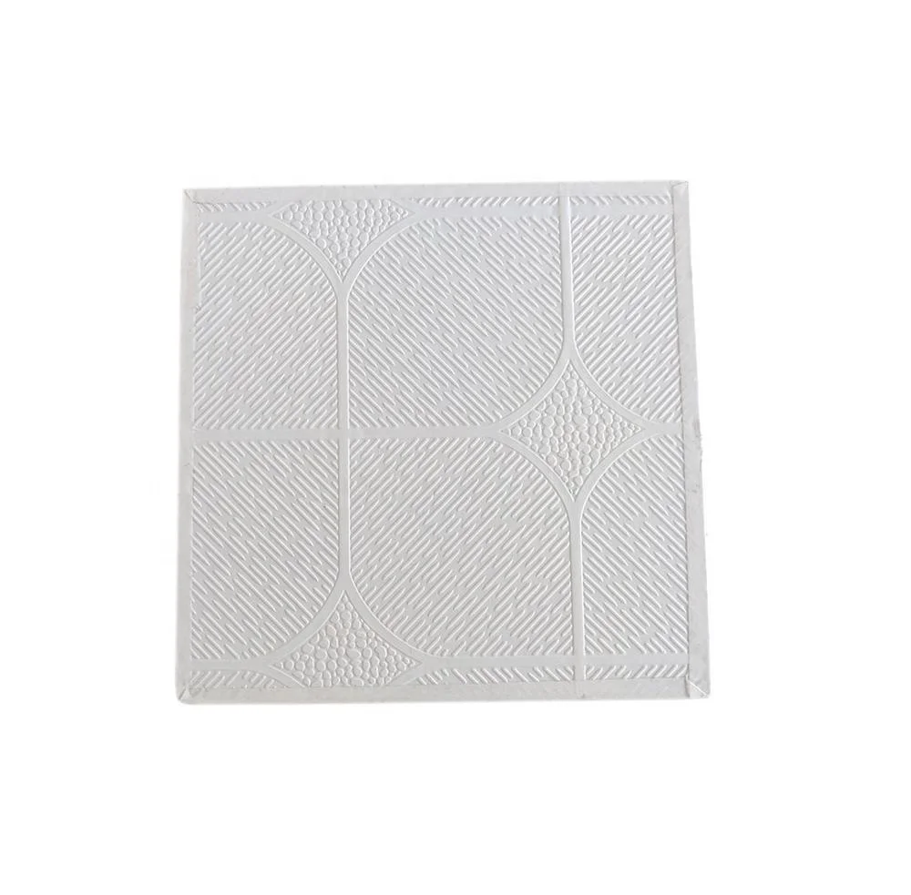 China Factory Fireproof Good Price PVC Square Gypsum Ceiling Board WIth Decorative 3D Patterns