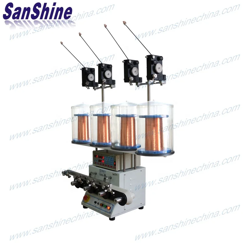 
Obverse four spindles filtering choke coil winding machine 