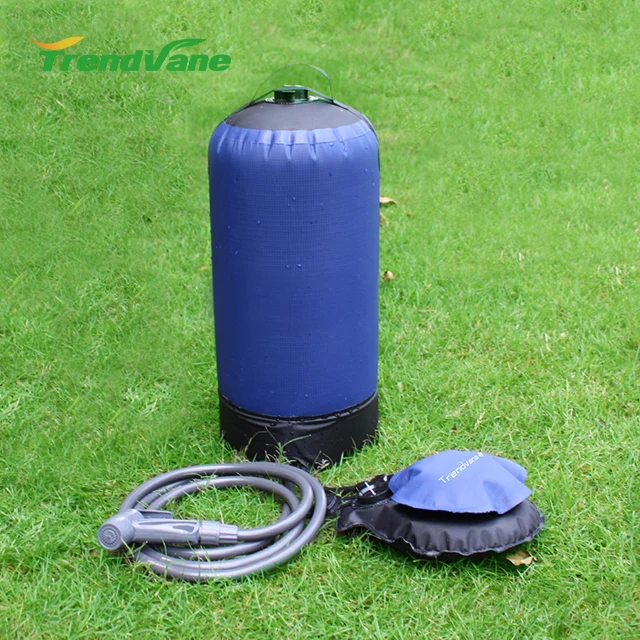 
3 gallon pump regulated heavy duty pvc solar camping outdoor shower 