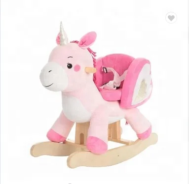 hot selling Plush Unicorn Rocking Toy For Kids/ Riding On Unicorn Swing toy for kids play