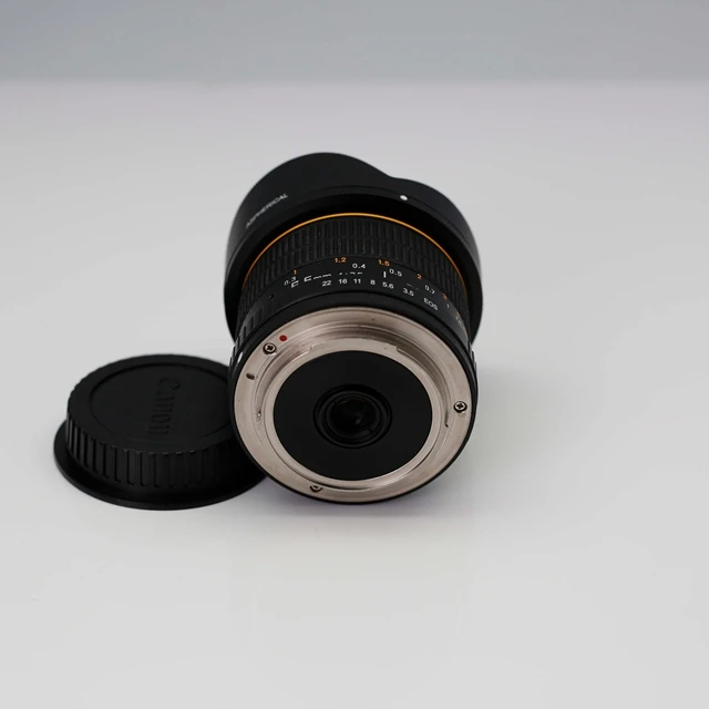 Kapkur Wide Angle M4/3 8mm Mirrorless Digital Camera Fisheye Lens F3.8 C Mount For Dslr Camera