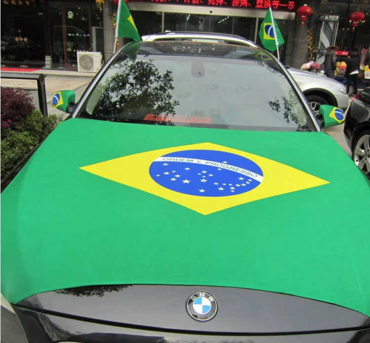 Cheap Elastic Fabrics Puerto Rico Flag Car Hood Cover Engine Flag Car Bonnet Banner