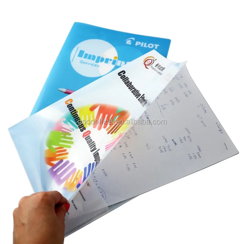 
office waterproof file folder,custom L-shaped advertising file folder 