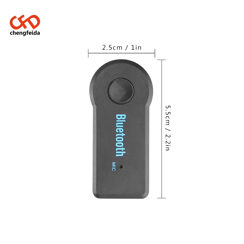 
Car Wireless Bluetooth Audio Receiver Adapter Car AUX Bluetooth Music Receiver Stereo black one size 