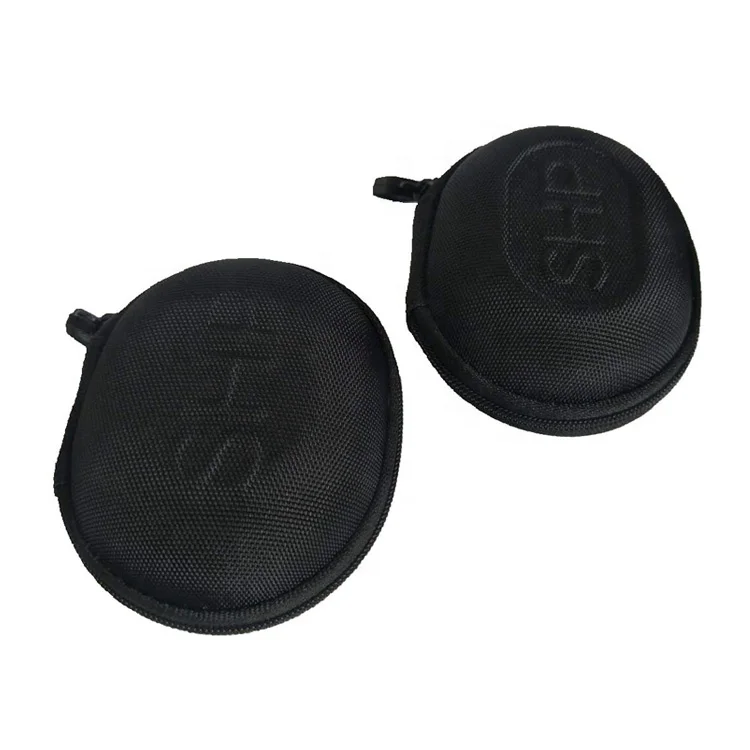 Earbud Carry Case Ali Hot Sale Anti-scratch Oval Eva with Customized Logo Guohui Earphone Case Eva EVA & Nylon 7 to 10 Days