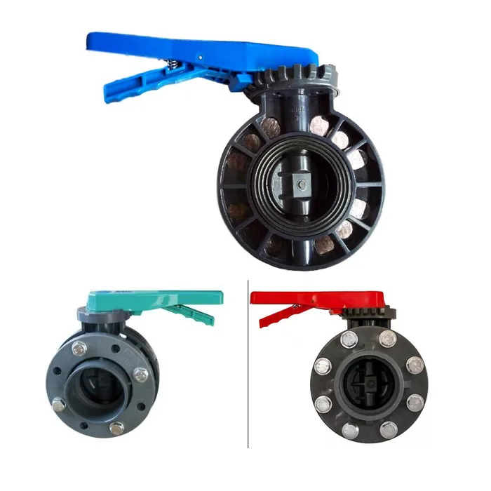 valve manufacturer price 8inch dn200 rotary disk big size lever handle upvc pph wafer grey beige butterfly valve